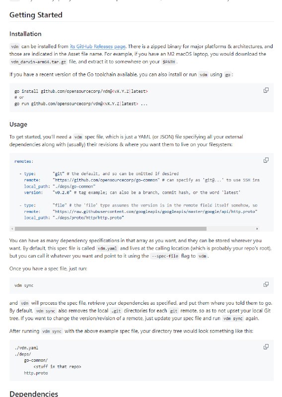 vdm-开源公司版本依赖管理器：一种通用的版本化依赖管理工具，可替代Git子模块，以更合理的方式管理任意外部依赖