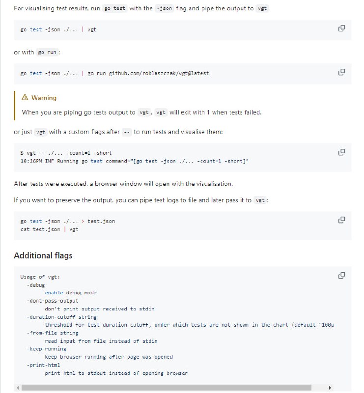 Go语言测试结果可视化工具，帮助理解测试并行性，识别慢速测试，提升测试效率vgt - Visualise Go Tests | #工具