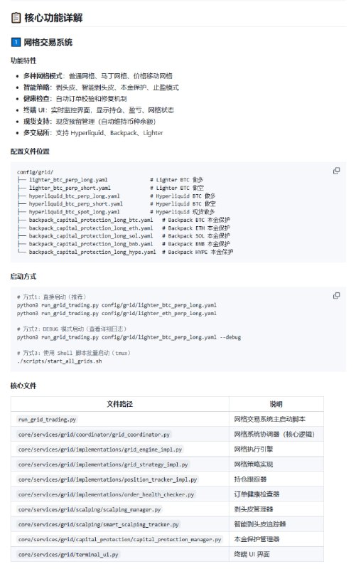 多交易所加密货币自动化交易系统，集成网格交易、刷量交易、套利监控和价格提醒等功能，支持 Binance、OKX、Hyperliquid 等多个主流交易所